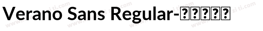 Verano Sans Regular字体转换